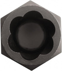 Irwin - 3/8" Drive Reverse Spiral Flute Hex Bolt Remover - 1/4" Hex, 2-1/2" OAL - Apex Tool & Supply