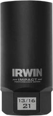 Irwin - 3/8" Drive Reverse Spiral Flute Hex Bolt Remover - 1/4" Hex, 2-1/2" OAL - Apex Tool & Supply