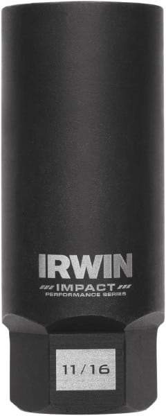 Irwin - 3/8" Drive Reverse Spiral Flute Hex Bolt Remover - 1/4" Hex, 2-1/2" OAL - Apex Tool & Supply
