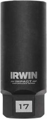 Irwin - 3/8" Drive Reverse Spiral Flute Hex Bolt Remover - 1/4" Hex, 2-1/2" OAL - Apex Tool & Supply