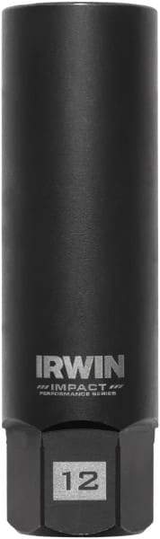 Irwin - 3/8" Drive Reverse Spiral Flute Hex Bolt Remover - 1/4" Hex, 2-1/2" OAL - Apex Tool & Supply