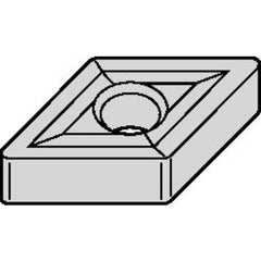 DNGP 431 Hi-Double Positive|P TN10U, 1/64″ Corner Radius, 3/16″ Thick, 1/2″ Inscribed Circle, AlTiN, Turning Indexable Insert - Apex Tool & Supply