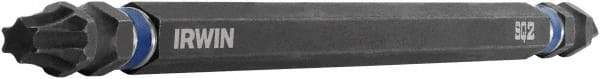 Irwin - #2" Square Size Torx/Square Bit - 1/4" Hex Drive, 6" OAL - Apex Tool & Supply