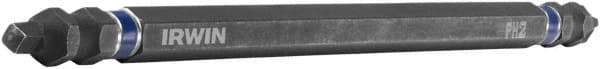 Irwin - #2" Square Size Phillips/Square Screwdriver Bit - 1/4" Hex Drive, 6" OAL - Apex Tool & Supply