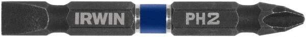 Irwin - #2 Phillips/Slotted Screwdriver Bit - 1/4" Hex Drive, 2-3/8" OAL - Apex Tool & Supply