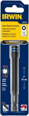 Irwin - 1/4" Magnetic Nutsetter - 1/4" Hex Drive, 4" OAL, 7/16" Socket Nose Diam - Apex Tool & Supply