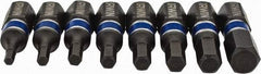 Irwin - 8 Piece, Screwdriver Insert Hex Bit Set - 5/64 to 1/4" Hex - Apex Tool & Supply