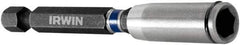 Irwin - 1/4" Drive, Magnetic Holder with C-Ring Screwdriver Bit - 2" OAL - Apex Tool & Supply