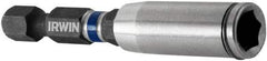 Irwin - 1/4" Drive, Magnetic Holder with C-Ring Screwdriver Bit - 3" OAL - Apex Tool & Supply