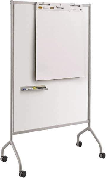 Safco - 72" High x 42" Wide Magnetic Wet/Dry Erase - Steel, 21-1/2" Deep, Includes Magnetic Accessory Tray, Dry Erase Markers, Eraser & Easel Pad Hooks - Apex Tool & Supply