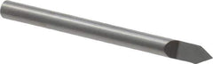 Scientific Cutting Tools - 60° Incl Angle, 1/8" Shank Diam, 2" OAL, 0.005" Cut Diam, Conical Engraving Cutter - 0.103" LOC, 0.005" Tip Diam, Right Hand Cut, Submicron Solid Carbide - Apex Tool & Supply