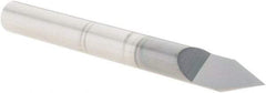 Scientific Cutting Tools - 40° Incl Angle, 1/4" Shank Diam, 2-1/2" OAL, 0.009" Cut Diam, Conical Engraving Cutter - 0.329" LOC, 0.009" Tip Diam, Right Hand Cut, Submicron Solid Carbide, AlTiN+ Finish - Apex Tool & Supply