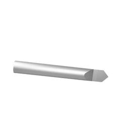 Scientific Cutting Tools - 90° Incl Angle, 1/4" Shank Diam, 2.5" OAL, 0.009" Cut Diam, Conical Engraving Cutter - 0.12" LOC, 0.009" Tip Diam, Right Hand Cut, Submicron Solid Carbide, AlTiN+ Finish - Apex Tool & Supply