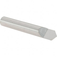 Scientific Cutting Tools - 90° Incl Angle, 3/8" Shank Diam, 2-1/2" OAL, 0.013" Cut Diam, Conical Engraving Cutter - 0.18" LOC, 0.013" Tip Diam, Right Hand Cut, Submicron Solid Carbide, Uncoated - Apex Tool & Supply