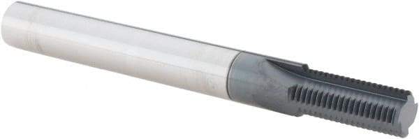 Scientific Cutting Tools - 7/16-24 Thread, 3/8" Shank Diam, AlTiN+ Coating, Solid Carbide Straight Flute Thread Mill - 4 Flutes, 3-1/2" OAL, 7/16" Min Noml Diameter - Apex Tool & Supply