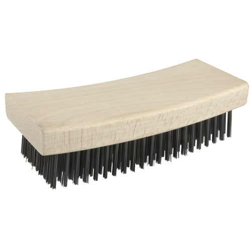 Block Type Scratch Brush, .012 Steel Fill, Curved Face - Apex Tool & Supply