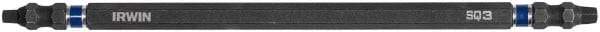 Irwin - #3 x #3" Square Size D/E Square Recess Screwdriver Bit - 1/4" Hex Drive, 6" OAL - Apex Tool & Supply
