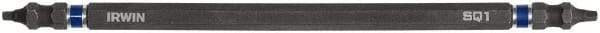 Irwin - #1 x #1" Square Size D/E Square Recess Screwdriver Bit - 1/4" Hex Drive, 6" OAL - Apex Tool & Supply