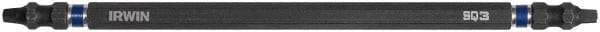 Irwin - #2 x #3" Square Size D/E Square Recess Screwdriver Bit - 1/4" Hex Drive, 6" OAL - Apex Tool & Supply
