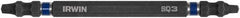 Irwin - #3 x #3" Square Size D/E Square Recess Screwdriver Bit - 1/4" Hex Drive, 4" OAL - Apex Tool & Supply