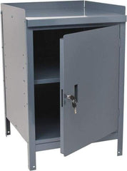 Value Collection - 1 Shelf Combination Storage Cabinet & Work Table - Gray, 24" Wide x 34" High - Apex Tool & Supply