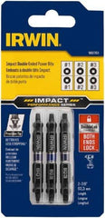 Irwin - 3 Piece, Square Handle, Double End Bit Set - #1 to #3 - Apex Tool & Supply