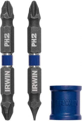 Irwin - 3 Piece, Phillips, Slotted Handle, Double End Bit Set - No. 2 Phillips - Apex Tool & Supply