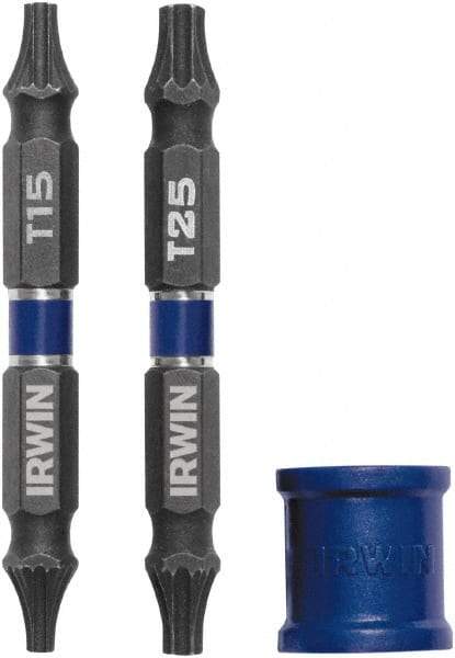 Irwin - 3 Piece, Torx Handle, Double End Bit Set - No. 2 Phillips - Apex Tool & Supply