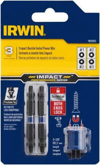 Irwin - 3 Piece, Square Handle, Double End Bit Set - #1 to #3 - Apex Tool & Supply