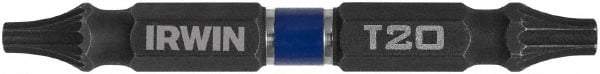 Irwin - T15 x T20 D/E Torx Screwdriver Bit - 1/4" Hex Drive, 2-3/8" OAL - Apex Tool & Supply