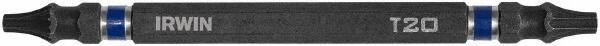 Irwin - T15 x T20 D/E Torx Screwdriver Bit - 1/4" Hex Drive, 4" OAL - Apex Tool & Supply
