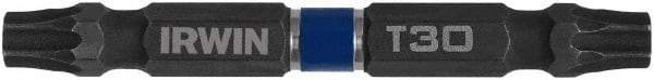 Irwin - T30 x T30 Torx Bit - 1/4" Hex Drive, 2-3/8" OAL - Apex Tool & Supply