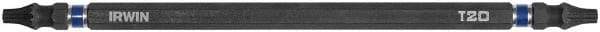 Irwin - T20 x T20 Torx Bit - 1/4" Hex Drive, 6" OAL - Apex Tool & Supply