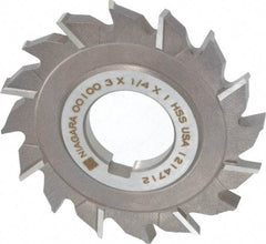 Keo - 3" Diam x 1/4" Width of Cut, 16 Teeth, High Speed Steel Side Milling Cutter - Staggered Teeth, Uncoated - Apex Tool & Supply