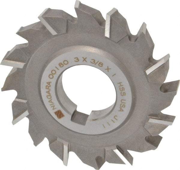 Keo - 3" Diam x 3/8" Width of Cut, 16 Teeth, High Speed Steel Side Milling Cutter - Staggered Teeth, Uncoated - Apex Tool & Supply