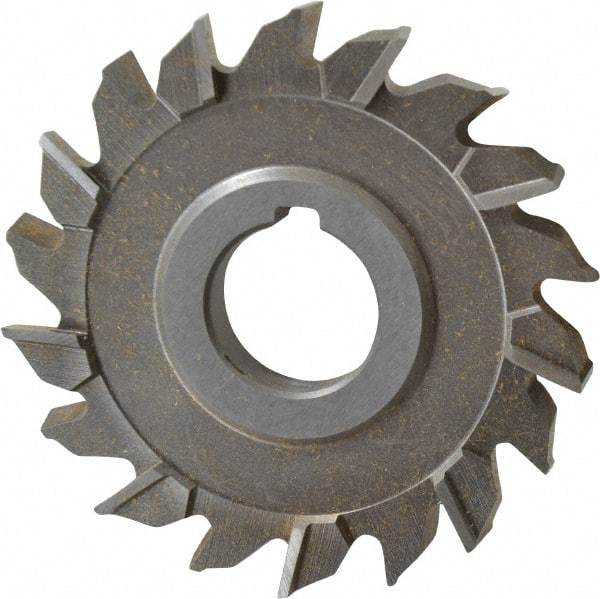 Keo - 3-1/2" Diam x 3/8" Width of Cut, 18 Teeth, High Speed Steel Side Milling Cutter - Staggered Teeth, Uncoated - Apex Tool & Supply