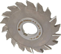 Keo - 4" Diam x 1/4" Width of Cut, 18 Teeth, High Speed Steel Side Milling Cutter - Staggered Teeth, Uncoated - Apex Tool & Supply