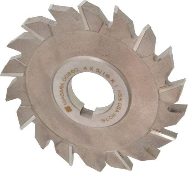Keo - 4" Diam x 5/16" Width of Cut, 18 Teeth, High Speed Steel Side Milling Cutter - Staggered Teeth, Uncoated - Apex Tool & Supply