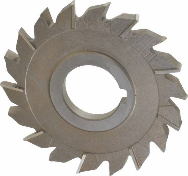 Keo - 4" Diam x 5/16" Width of Cut, 18 Teeth, High Speed Steel Side Milling Cutter - Staggered Teeth, Uncoated - Apex Tool & Supply