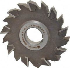 Keo - 4" Diam x 1/2" Width of Cut, 18 Teeth, High Speed Steel Side Milling Cutter - Staggered Teeth, Uncoated - Apex Tool & Supply