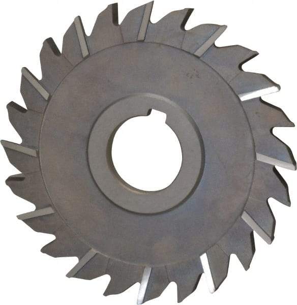 Keo - 5" Diam x 1/4" Width of Cut, 24 Teeth, High Speed Steel Side Milling Cutter - Staggered Teeth, Uncoated - Apex Tool & Supply