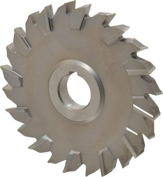 Keo - 5" Diam x 1/2" Width of Cut, 24 Teeth, High Speed Steel Side Milling Cutter - Staggered Teeth, Uncoated - Apex Tool & Supply