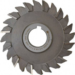 Keo - 5" Diam x 1/2" Width of Cut, 24 Teeth, High Speed Steel Side Milling Cutter - Staggered Teeth, Uncoated - Apex Tool & Supply