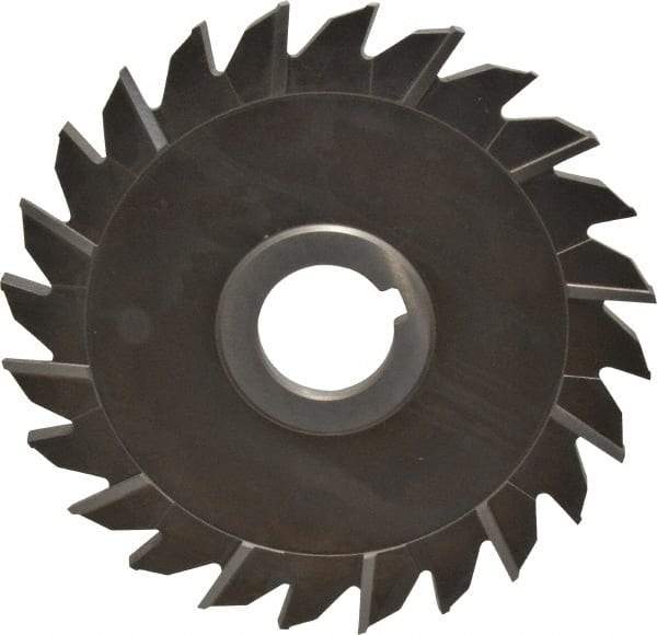 Keo - 6" Diam x 1/4" Width of Cut, 24 Teeth, High Speed Steel Side Milling Cutter - Staggered Teeth, Uncoated - Apex Tool & Supply