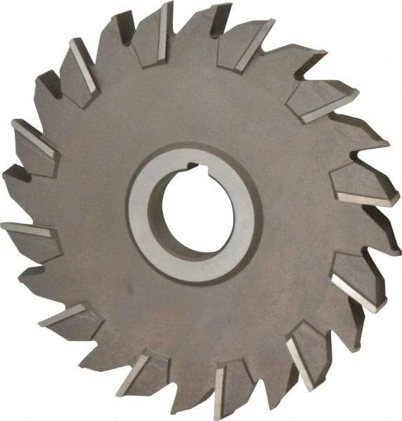 Keo - 6" Diam x 1/2" Width of Cut, 24 Teeth, High Speed Steel Side Milling Cutter - Staggered Teeth, Uncoated - Apex Tool & Supply