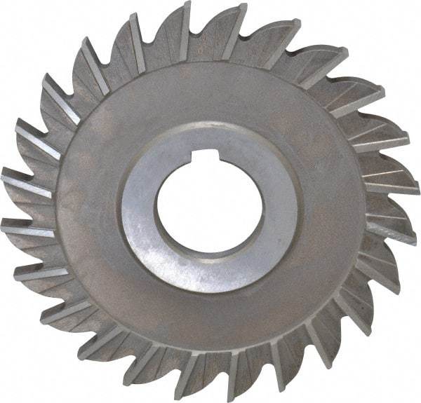Keo - 4" Diam x 1/4" Width of Cut, 24 Teeth, High Speed Steel Side Milling Cutter - Straight Teeth, Uncoated - Apex Tool & Supply