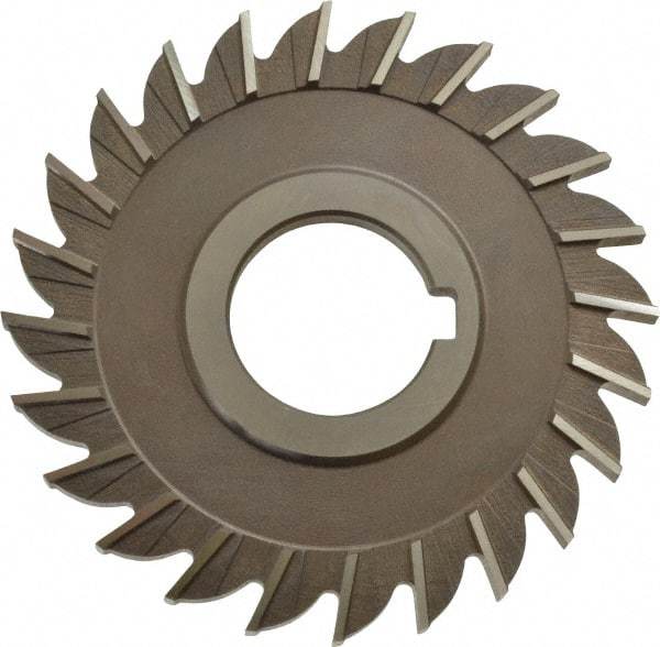 Keo - 4" Diam x 1/4" Width of Cut, 24 Teeth, High Speed Steel Side Milling Cutter - Straight Teeth, Uncoated - Apex Tool & Supply