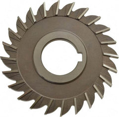 Keo - 4" Diam x 1/4" Width of Cut, 24 Teeth, High Speed Steel Side Milling Cutter - Straight Teeth, Uncoated - Apex Tool & Supply