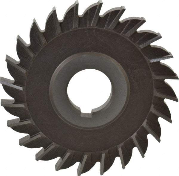 Keo - 4" Diam x 3/8" Width of Cut, 24 Teeth, High Speed Steel Side Milling Cutter - Straight Teeth, Uncoated - Apex Tool & Supply