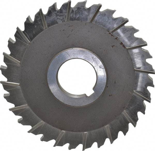 Keo - 4" Blade Diam x 3/16" Blade Thickness, 1" Hole, 32 Teeth, High Speed Steel Side Chip Saw - Staggered Tooth, Arbor Connection, Right Hand Cut, Uncoated - Apex Tool & Supply